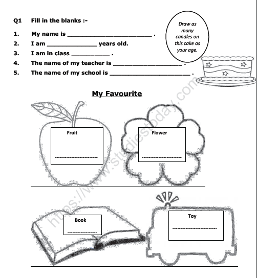 CBSE Class 2 EVS Practice Myself Worksheet